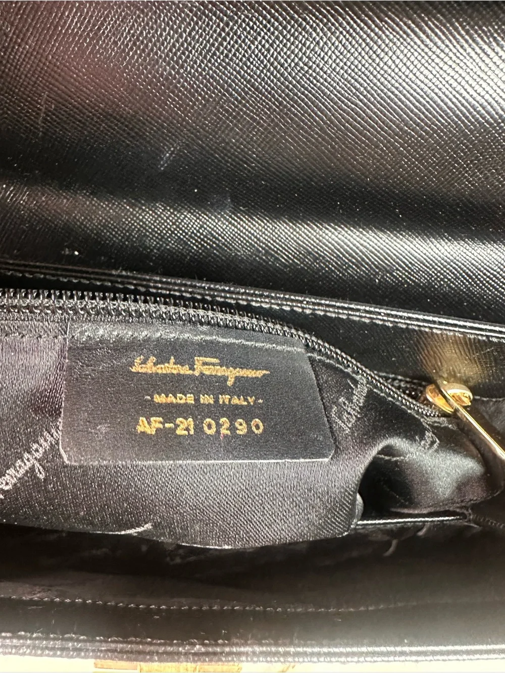 Salvatore Ferragamo Elegant Black Top-Handle Shoulder Bag with provided chain